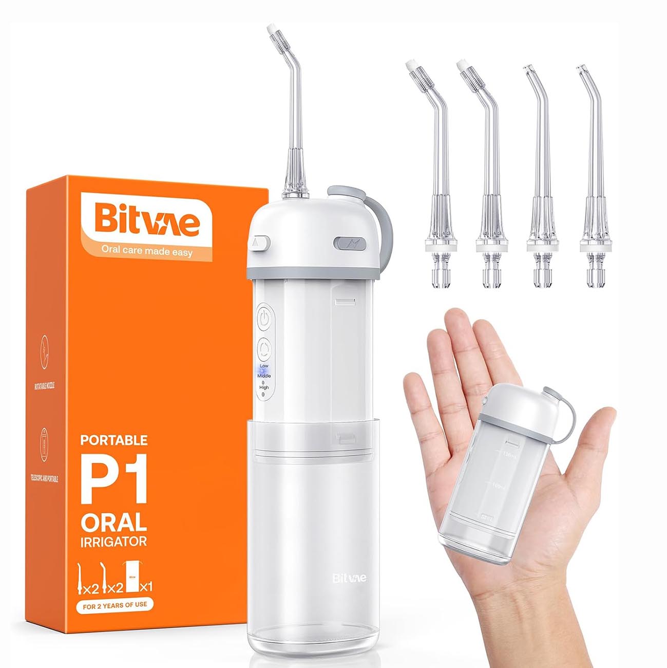 Bitvae P1 Water Flosser / Foldable / Waterproof / White