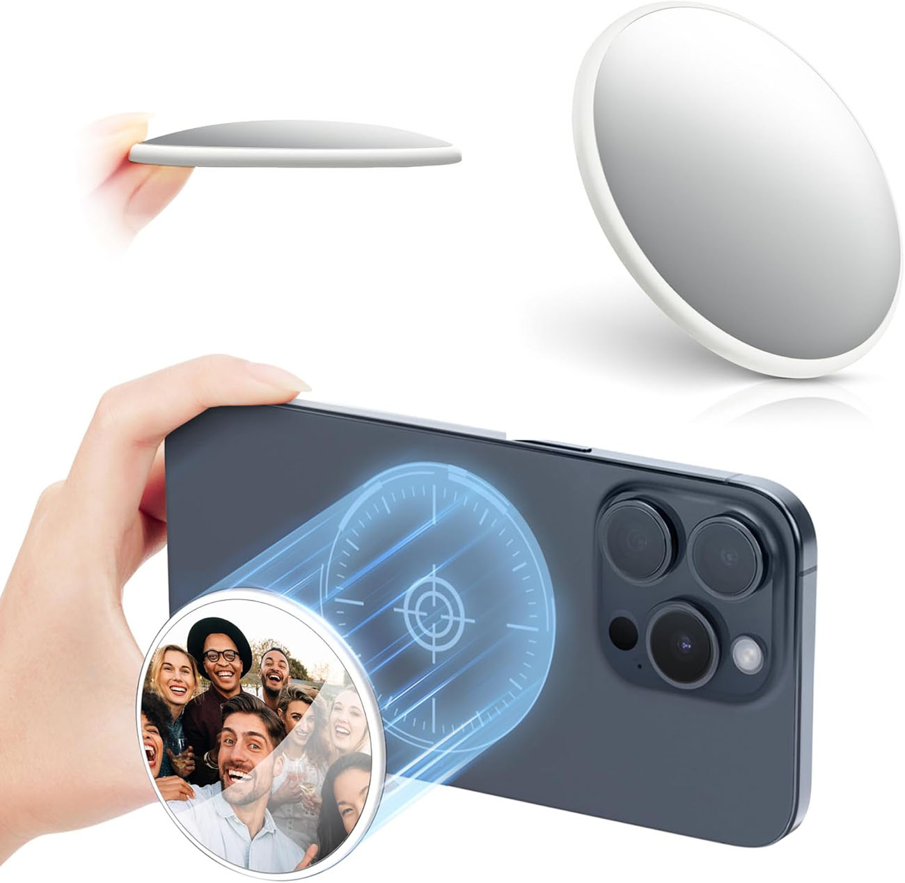 Magnetic Selfie Mirror / Slim & Lightweight Design / Easy to Install
