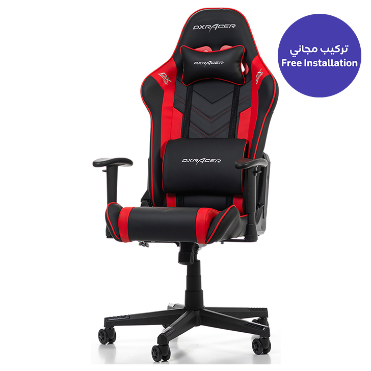 DXRacer Prince Series P132 Gaming Chair / Black & Red