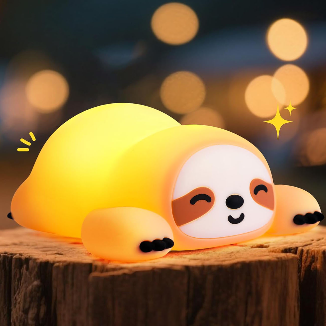 Cute Sloth Light / Made of Soft Silicone / Squeezable & Soft