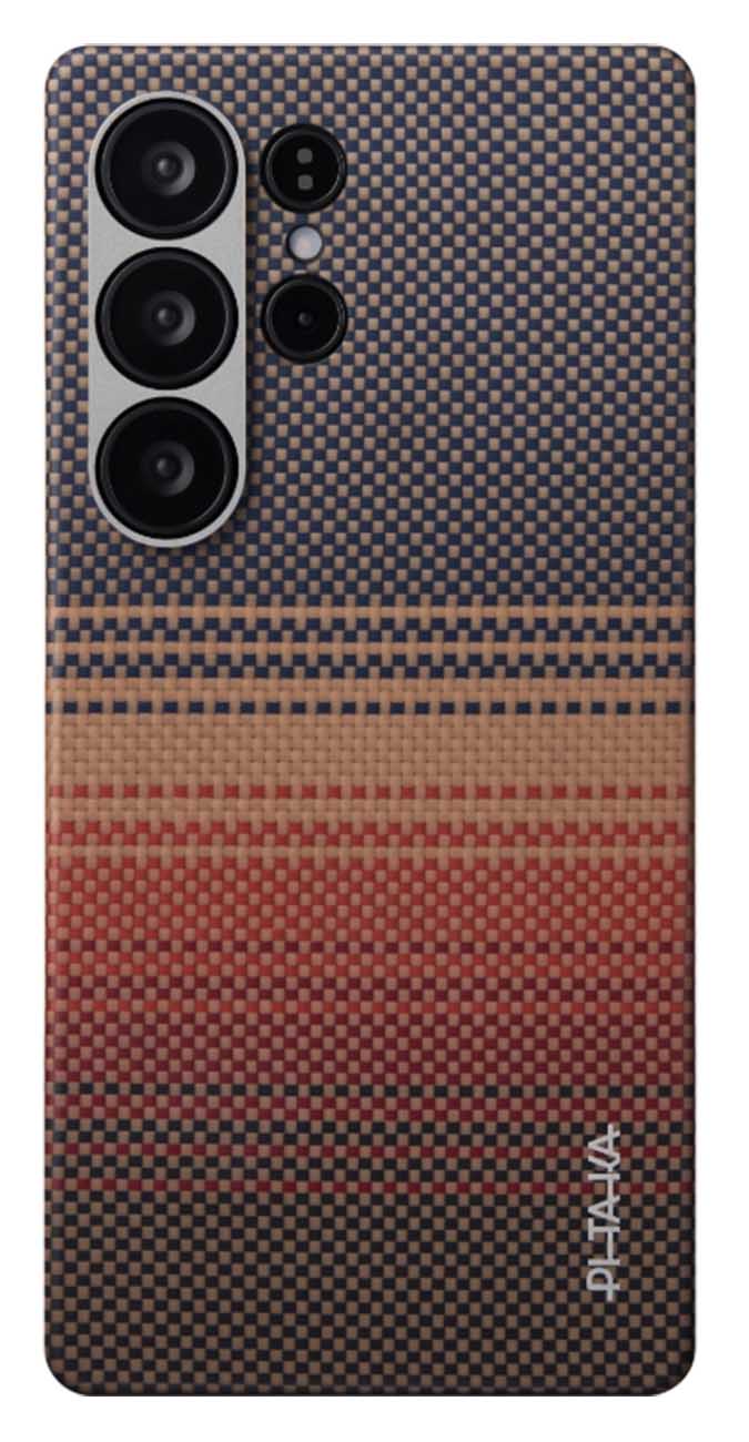 PITAKA MagEZ Case for Galaxy S25 Ultra / Carbon Fiber / Slim & Lightweight / MagSafe / Sunset