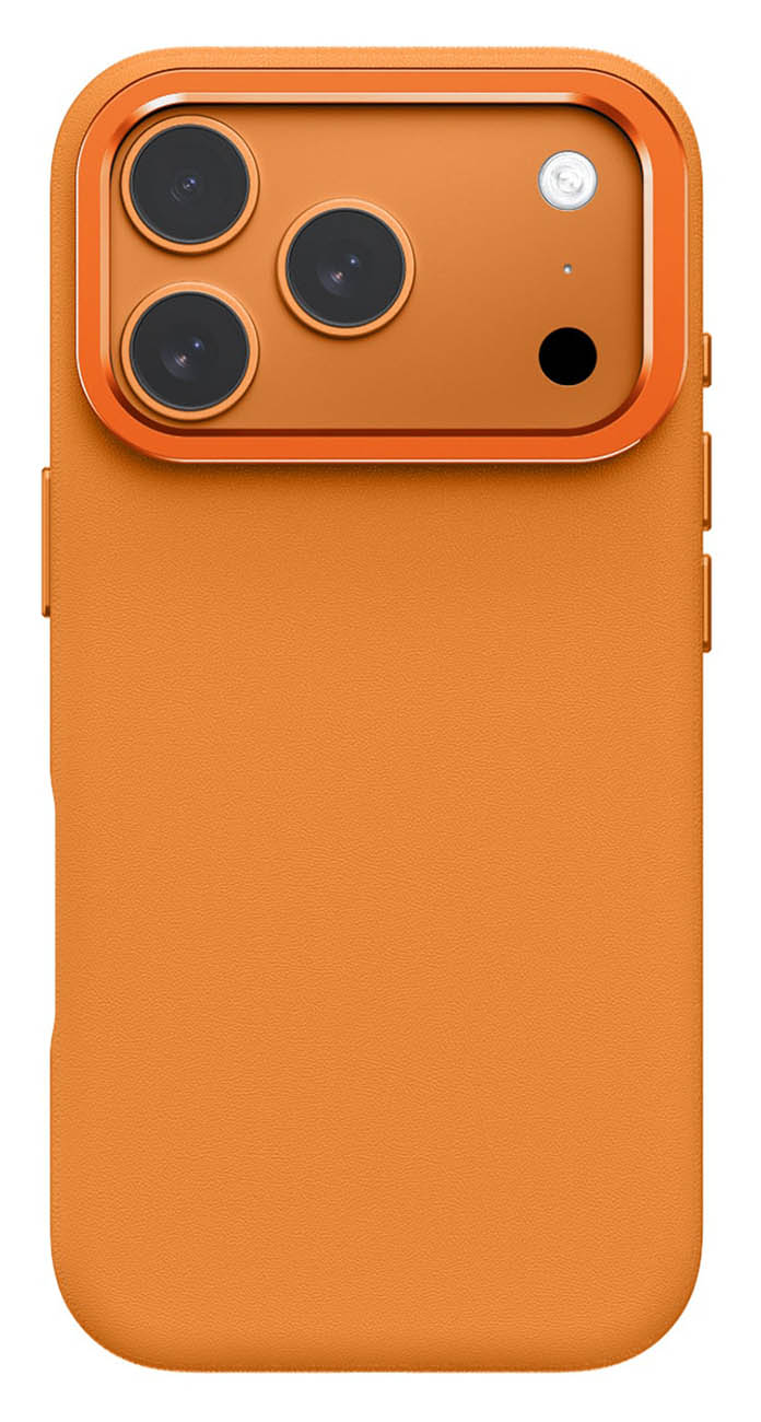 AmazingThing Glamour AllSkin Case for iPhone 17 Pro Max / Built-in Stand / Premium Leather / Orange