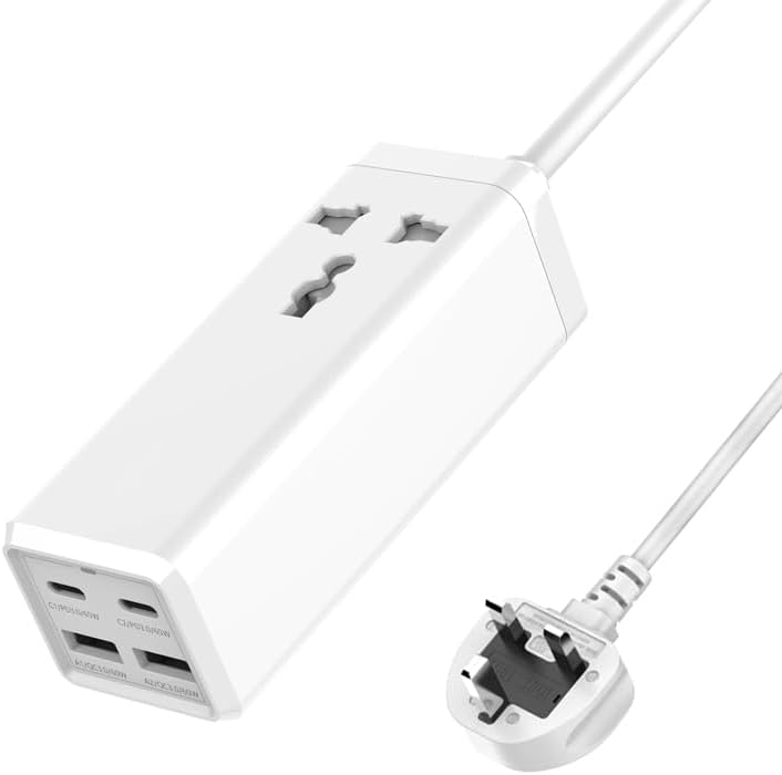 LDNIO Adapter with 1 International Outlet / 2 USB Ports / 2 USB Type-C PD Ports / 5 Devices