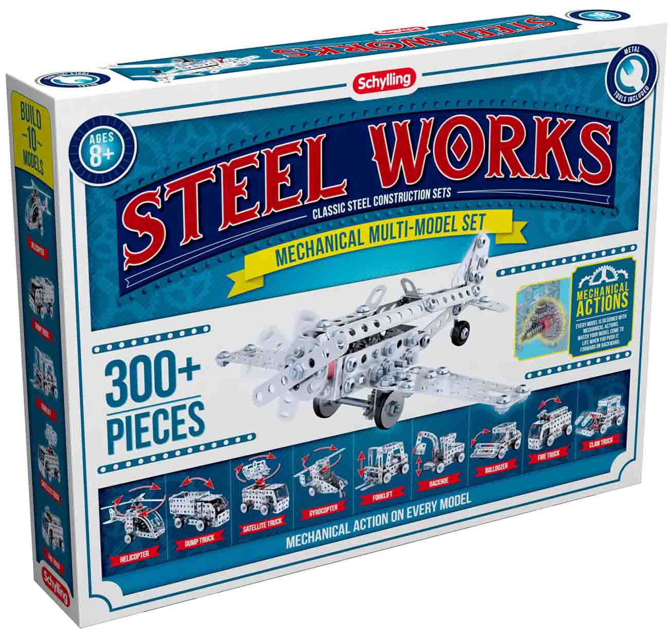 Steel Works Mechanical Building Set / Encourages Creativity &amp; Engineering Thinking / Engaging 