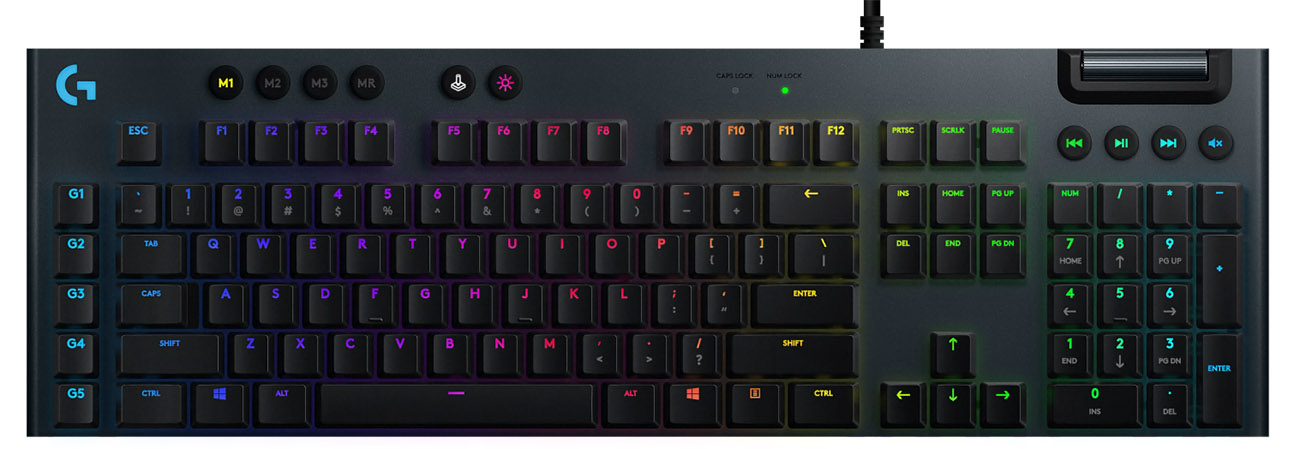 Logitech G815 Mechanical Gaming Keyboard / RGB Lighting / Wired / English Letters
