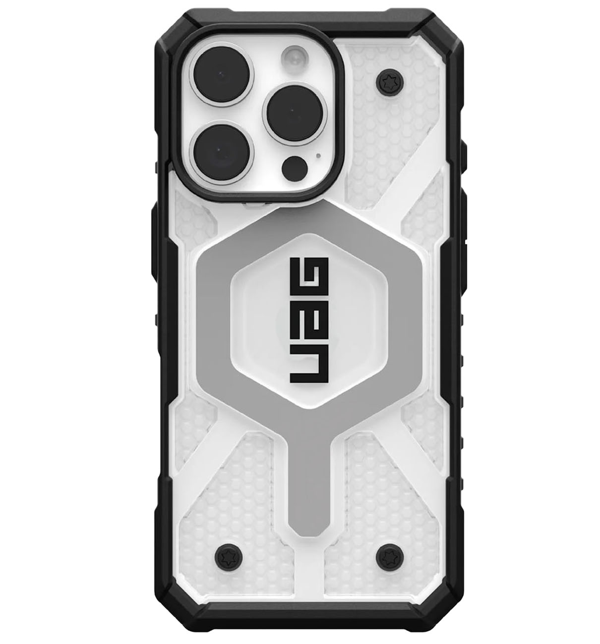 UAG Pathfinder Case for iPhone 16 Pro / Supports MagSafe / Drop-Resistant / Ice & Silver