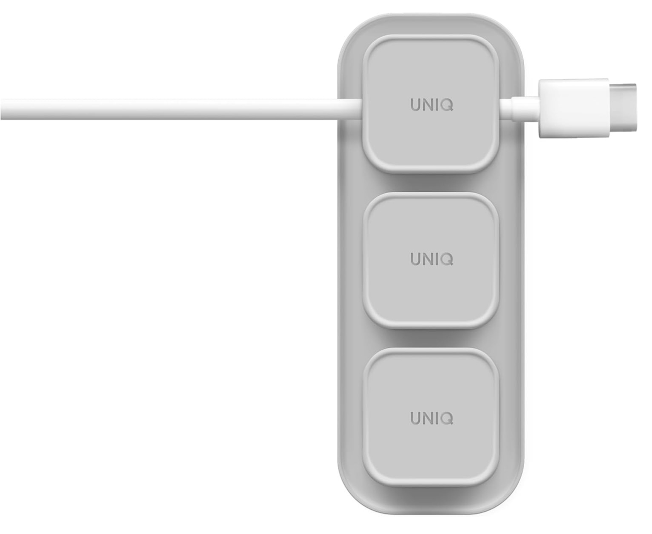 UNIQ Magnetic Cable Organizer / Simple & Practical Design / 3-in-1 / Grey