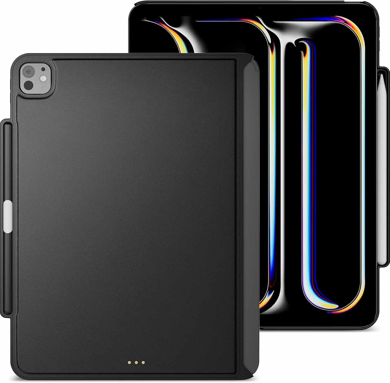 MagEasy CoverBuddy Case for iPad Pro 13-inch 2024 / Supports Apple Keyboard / Black Leather