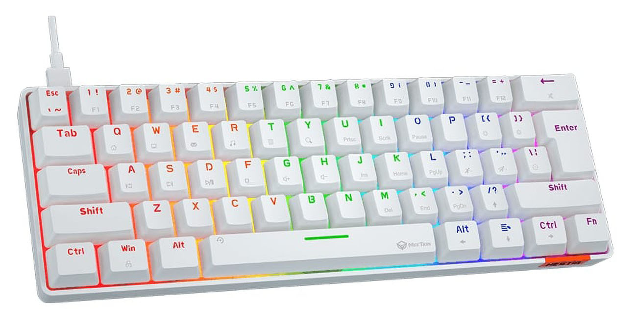 Meetion MK005 Mechanical Gaming Keyboard / LED Backlight / Wired / Arabic & English / White