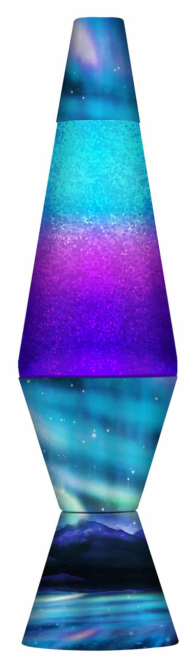 Lava Lamp Light / Size 14.5 inch / Colormax Northern Glitter