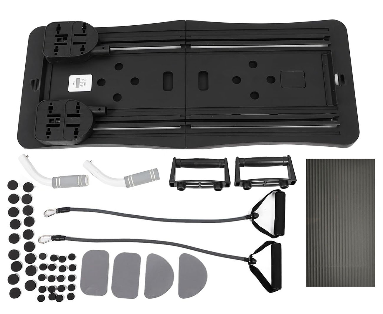 Home Pilates Machine / With Timer + Phone Stand / Foldable / Black