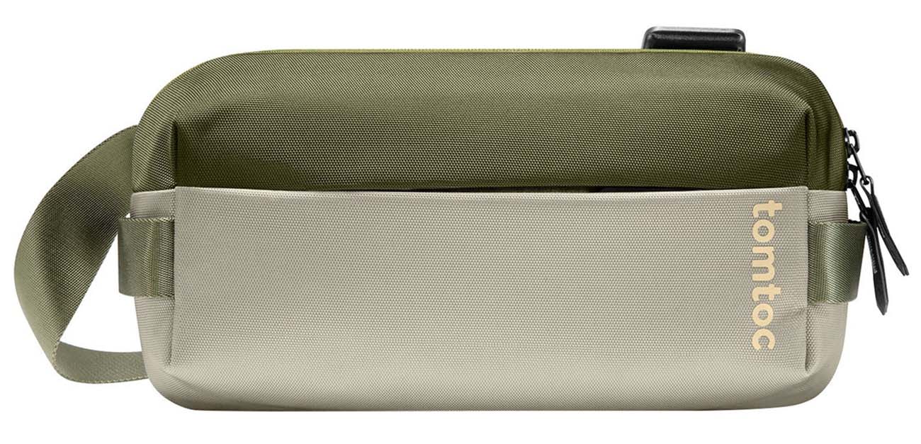 Tomtoc Explorer T21 Shoulder Bag / Water Resistant / Fits iPad Mini 8.3 inches / Olive Green