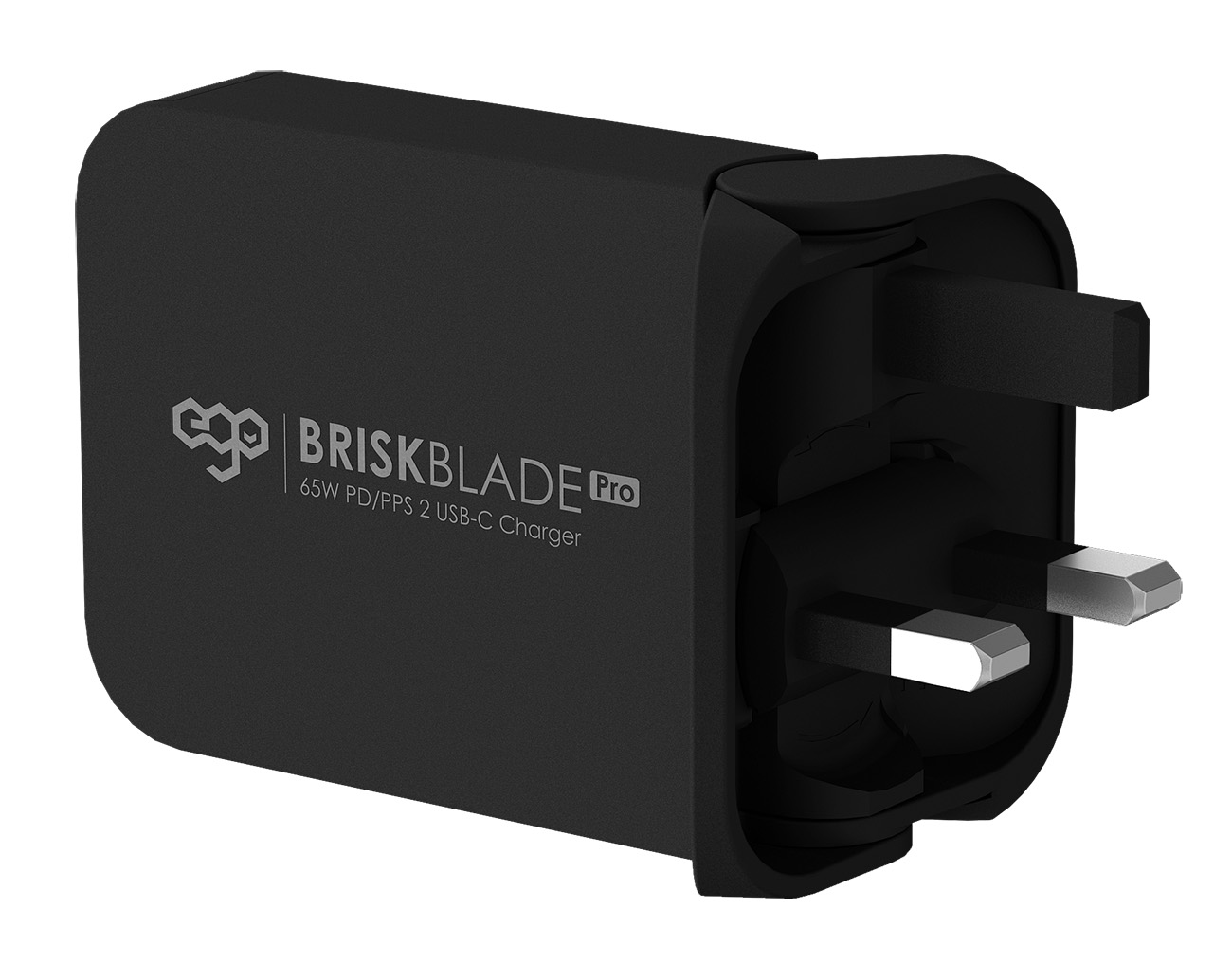 EGO Charger / With 2 Type-C Ports / 65W Power / Foldable Design / Black