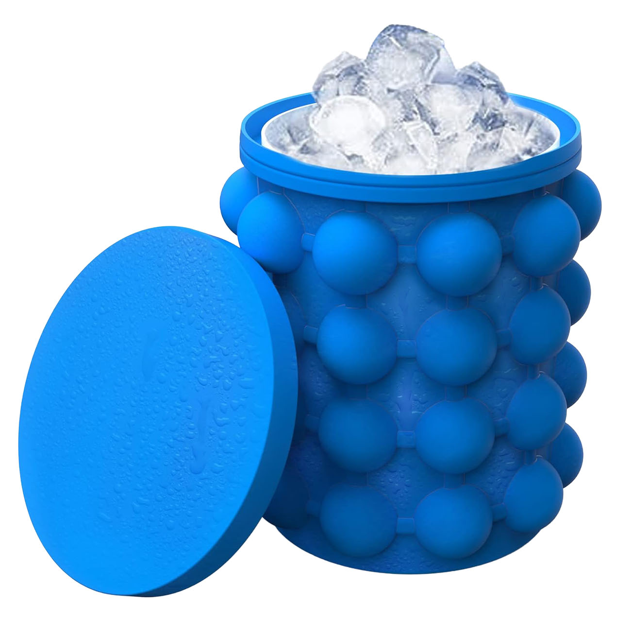 Ice Maker Mold / Flexible Silicone / Half-Sphere Design / Portable & Practical