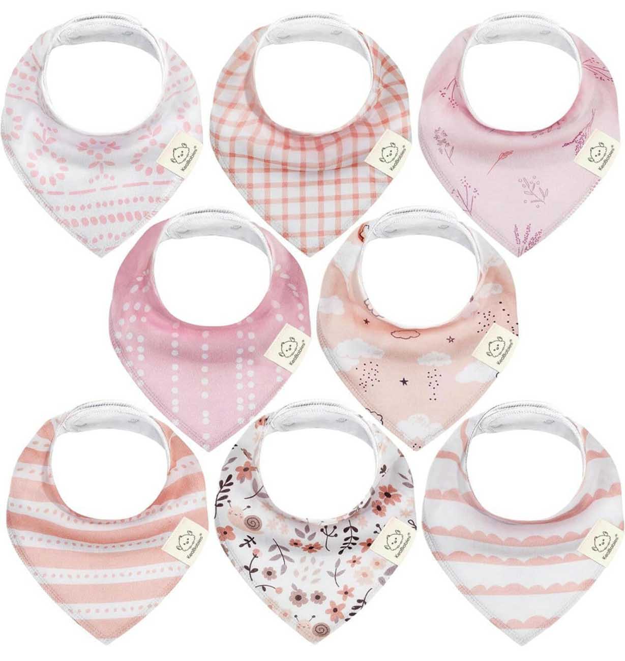 KeaBabies Bandana Set for Kids / Sweet Charm / Pack of 8