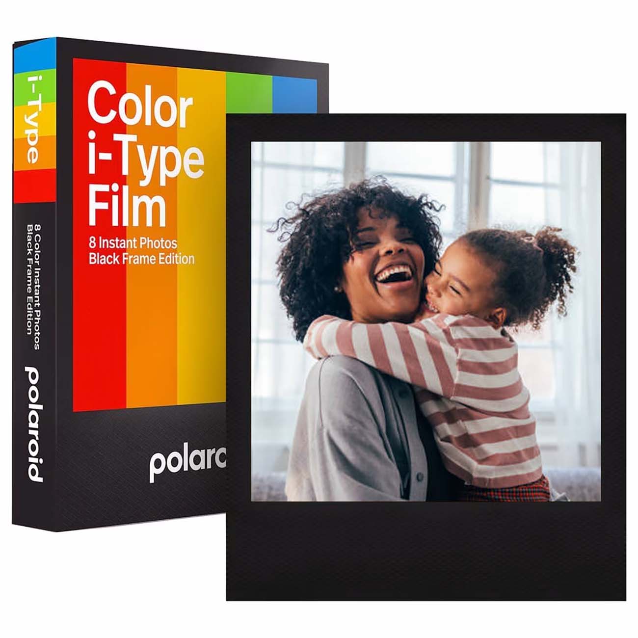 Polaroid Color i-Type Film / Color Print & Black Frame / Pack of 8 Sheets / Size 4.2x3.5 inches