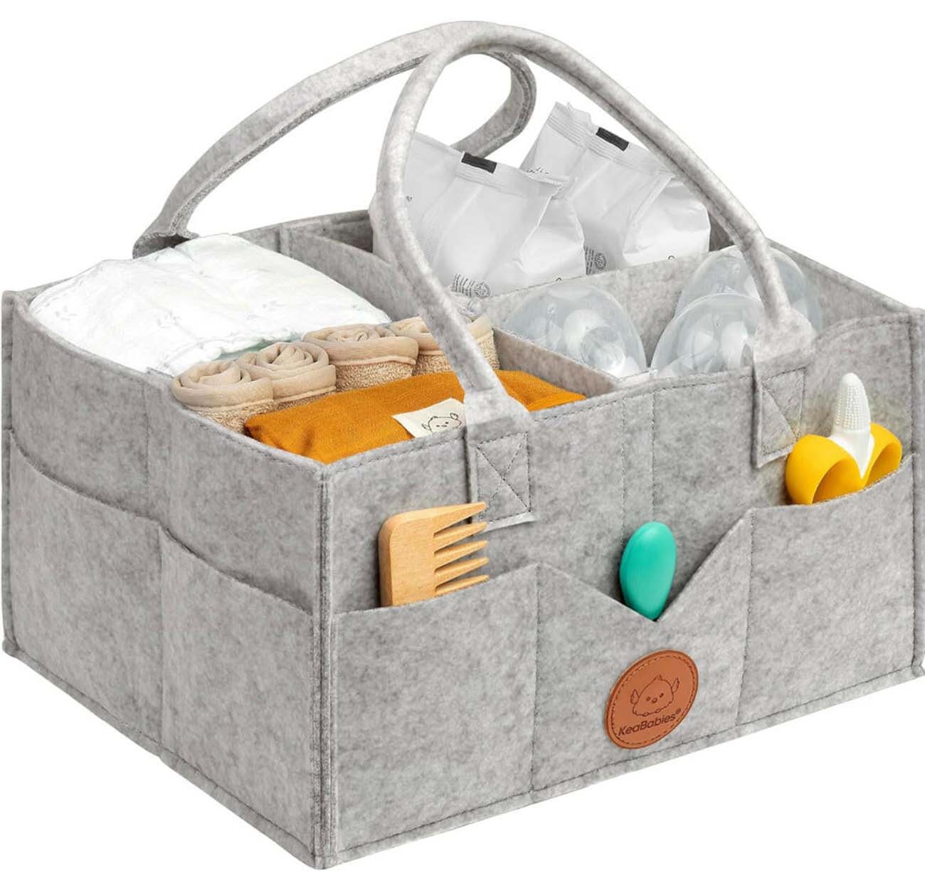 KeaBabies Diaper Caddy / Classic Grey