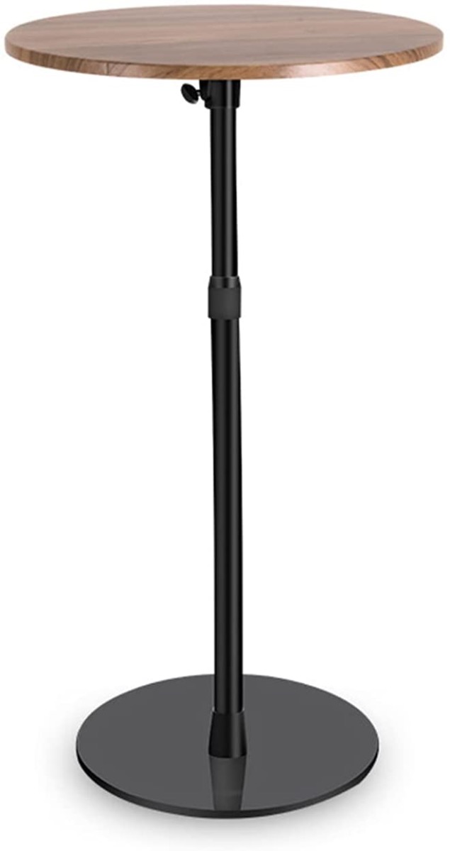 Height Adjustable Round Table / Brown