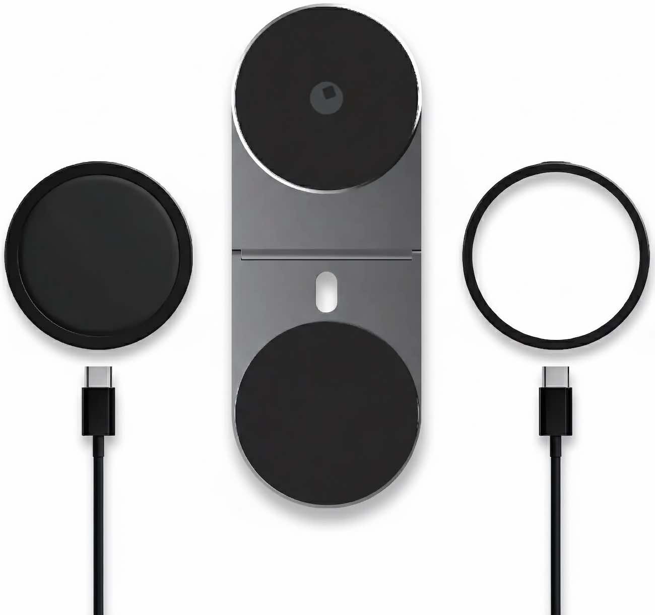 Official Rolling Square Set / Magnetic Mobile Stand + Wireless Charger + Lighting / MagSafe