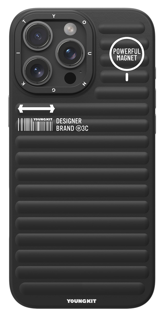 YoungKit Case for iPhone 16 Pro / Support MagSafe / Drop Resistant / Black