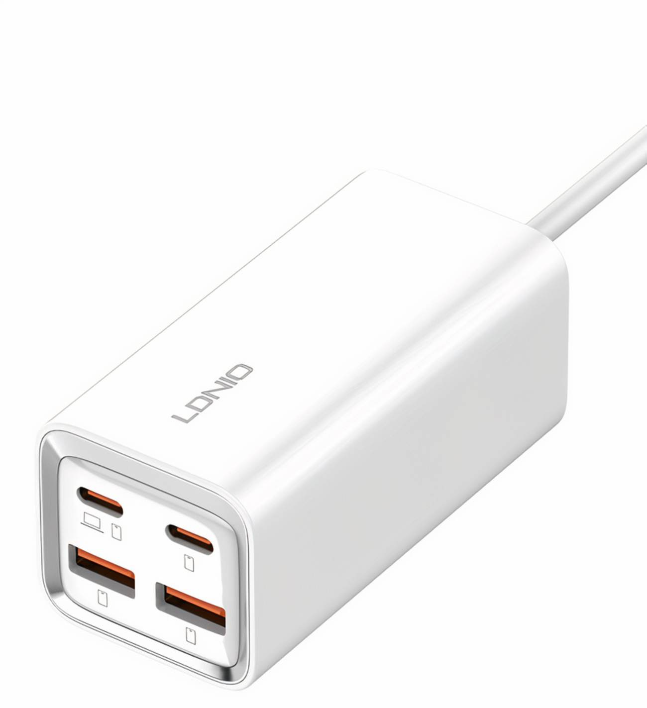 LDNIO GaN Multi-Port Charger / 2 Type-C + 2 USB Ports / 65 Watts Power