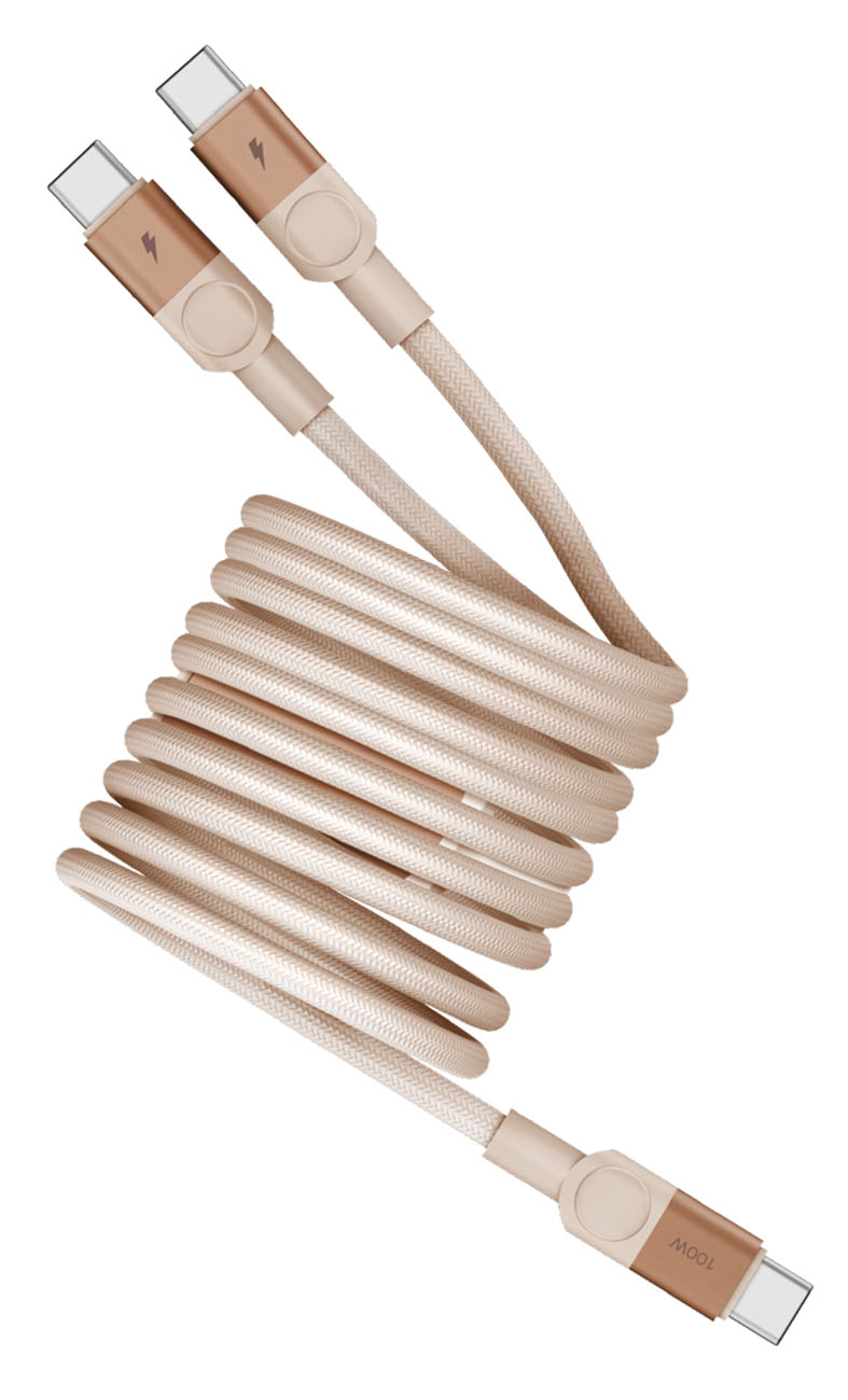 Momax Mag.Link Cable / Type-C to Dual Type-C / 100W Power / 2 Meter / Sandstone