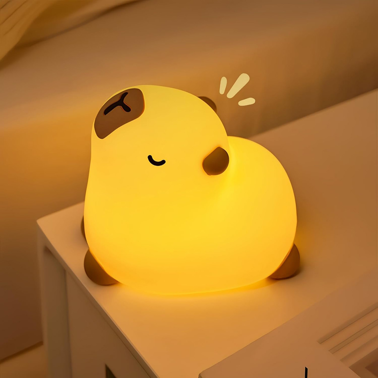 Cute Capybara Light / Made of Soft Silicone / Squeezable & Soft